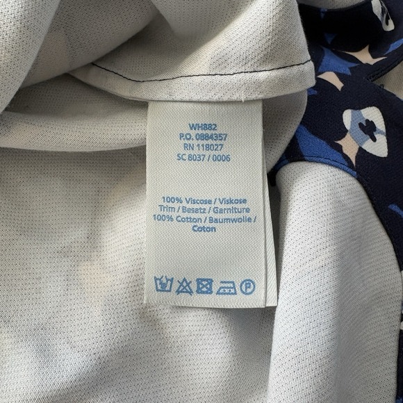 Boden Jessa Lace Tunic Dress Women's Sz 10 Blue Black Floral Mini Twee - Picture 6 of 10